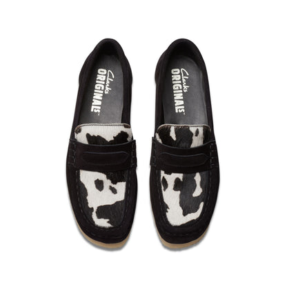 Clarks Women's Wallabee Loafer Cow Print Hairon Loafers