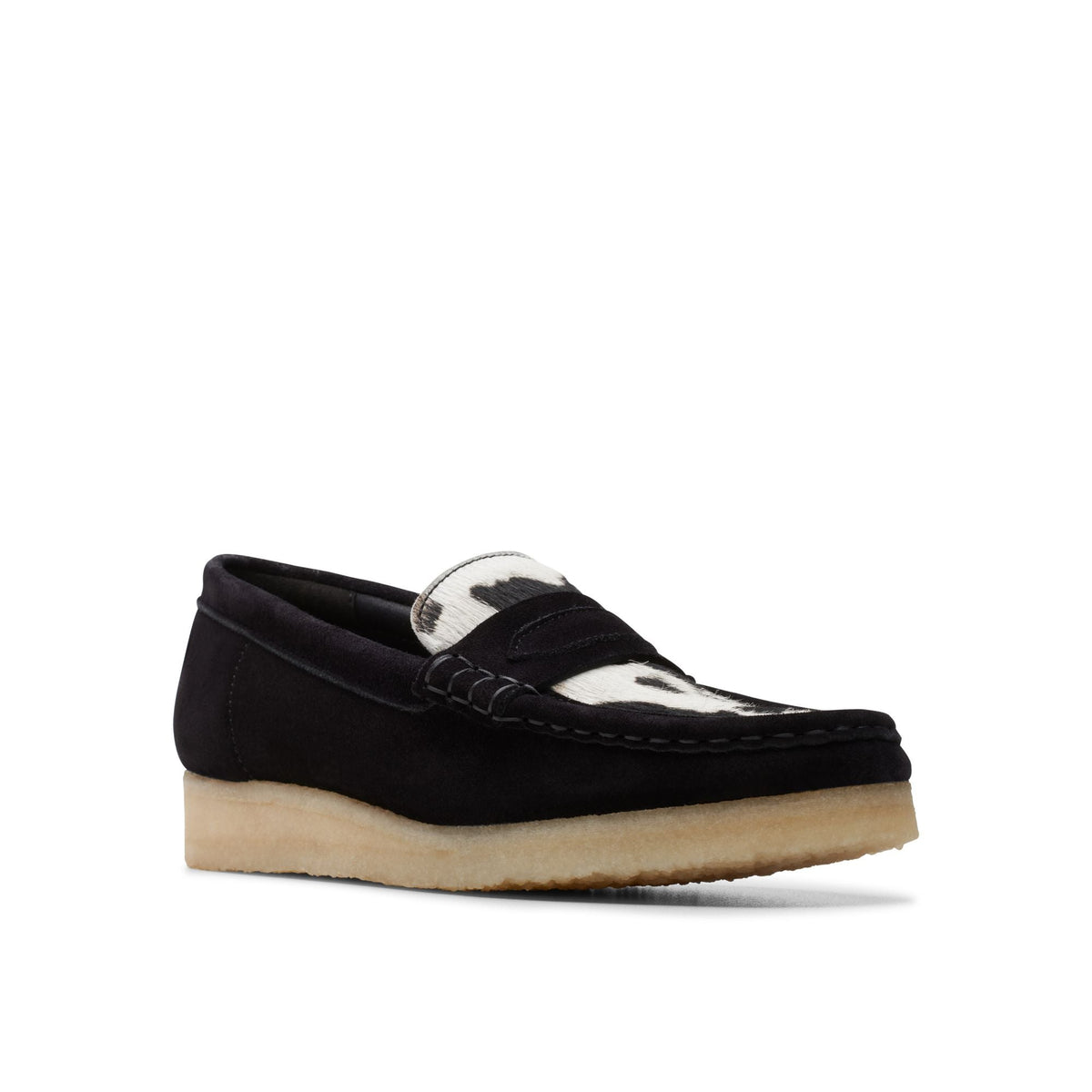 Clarks Women's Wallabee Loafer Cow Print Hairon Loafers