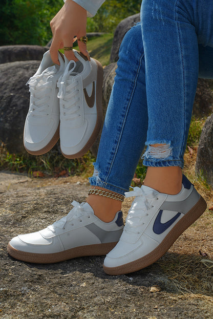 Threaded Pear Elizabeth Leather Lace Up Sneakers