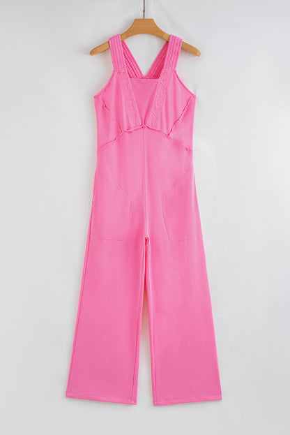 Threaded Pear Scarlett Wide Leg Loose Jumpsuit