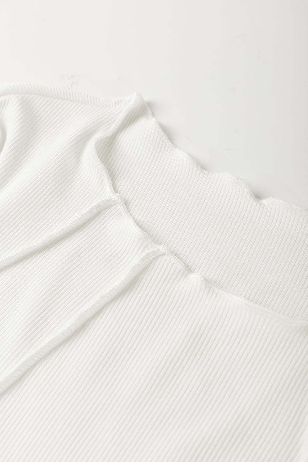 Threaded Pear Astrid Knit Slim Fit Long Sleeve Top