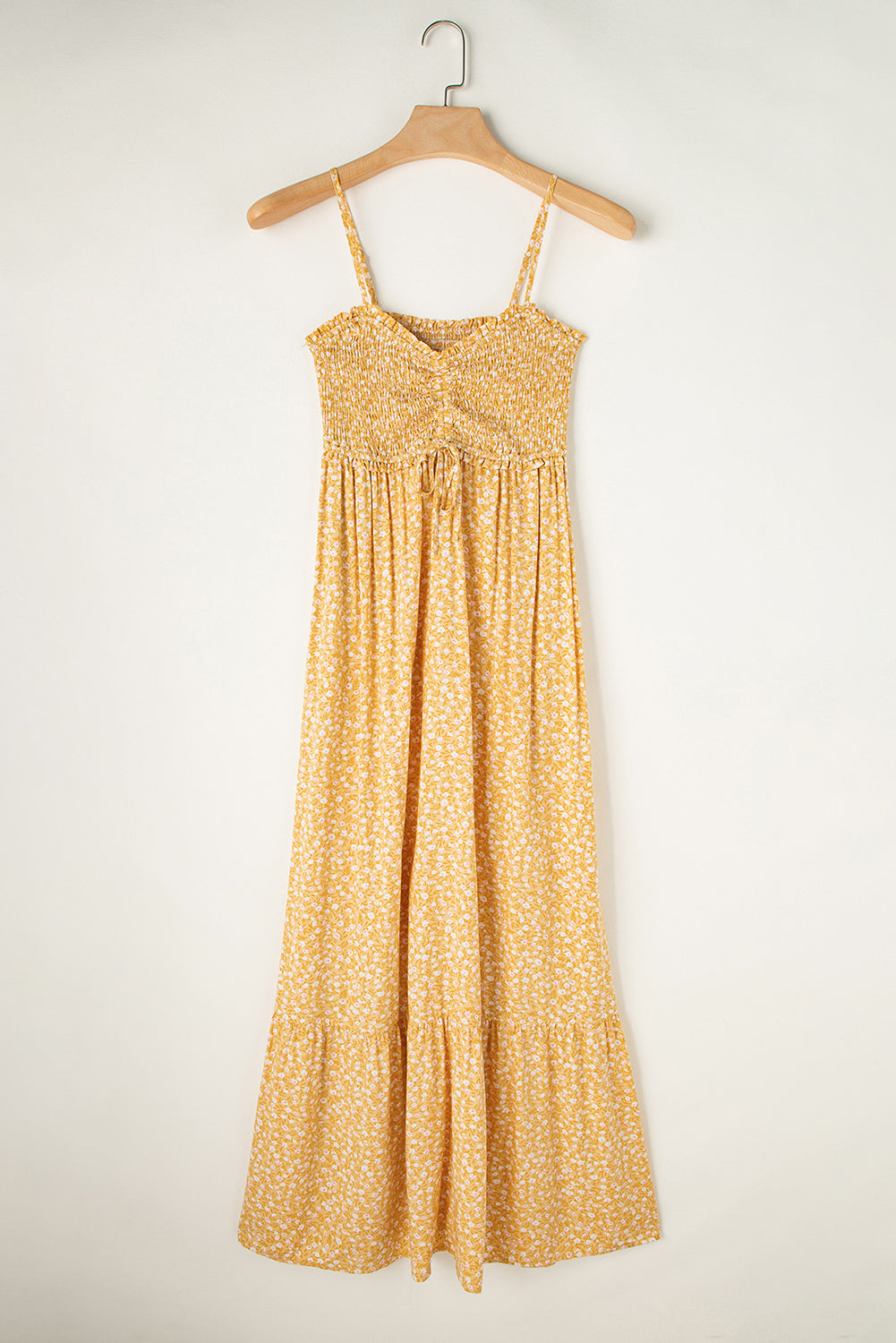 Bea Smocked High Waist Floral Maxi Dress
