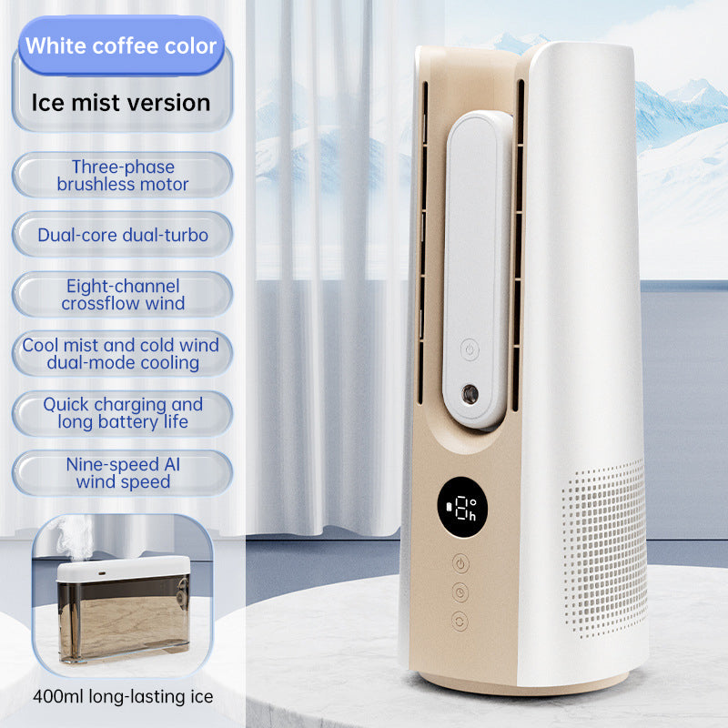 Portable Bladeless Mist Tower Fan