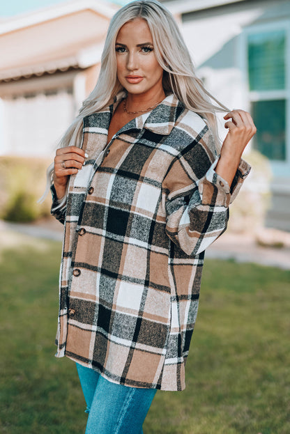 Threaded Pear Mia Plaid Print Shirt