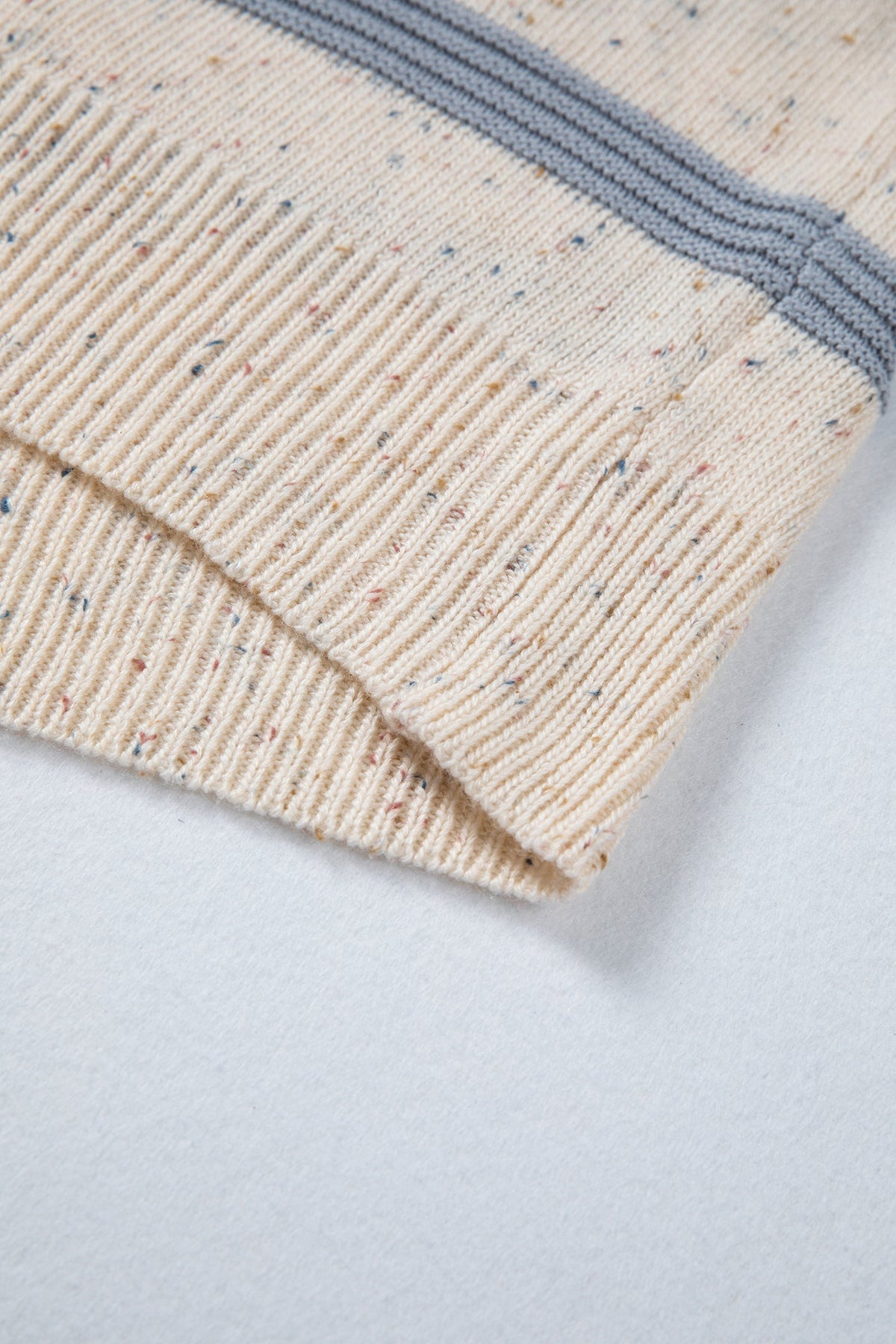 Threaded Pear Vivienne Shoulder Heathered Knit Sweater