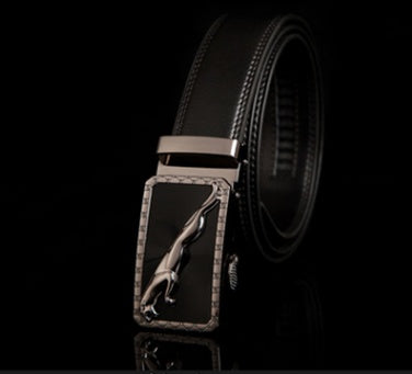 Men’s Factory Direct Automatic Leather Belt | Premium Wholesale Business Ratchet Belt | Luxury Genuine Leather Men's Belt | Sleek Professional No-Hole Automatic Waistband