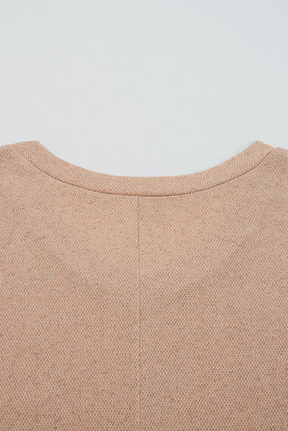 Threaded Pear Abby Shoulder Knit Tunic PLUS Top