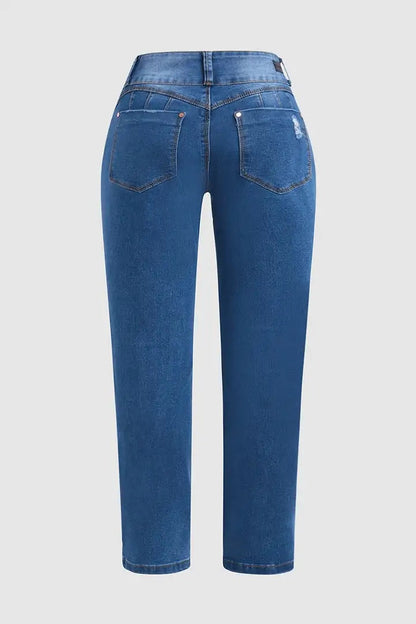 Women’s Jeans T195 | Trendy High-Sense Urban Denim | Premium Sculpted Fit Blue Jeans for Women | Modern Casual Straight-Leg Trousers | 2026 New Season Denim Collection