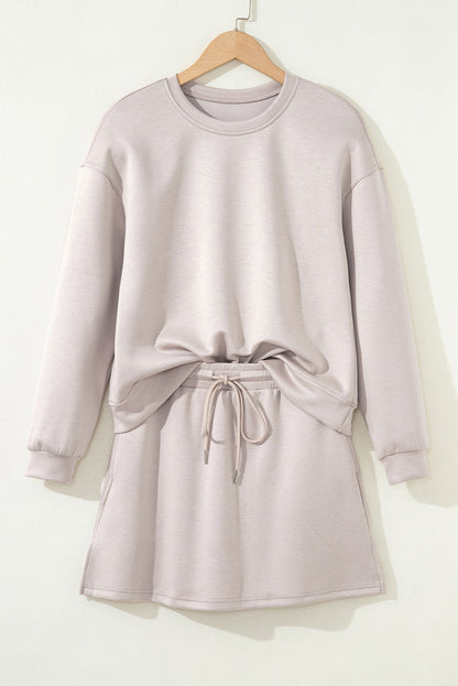 Threaded Pear Ava Pullover Drawstring Mini Skirt