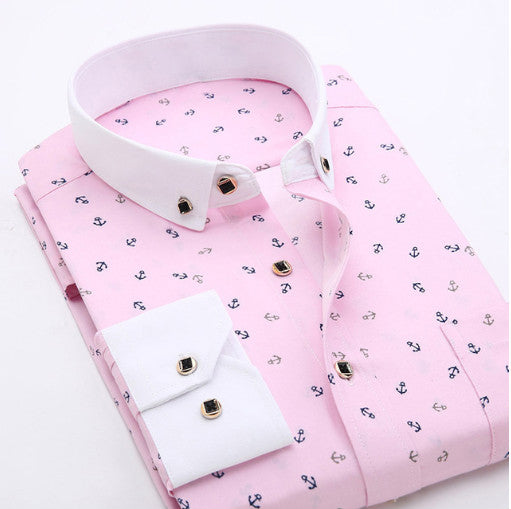 Men's Premium Floral Print Dress Shirt | Slim Fit Long Sleeve Flower Patterned Shirt | Stylish Hawaiian Vibe Casual Shirt for Men