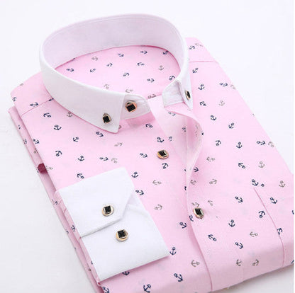 Men's Premium Floral Print Dress Shirt | Slim Fit Long Sleeve Flower Patterned Shirt | Stylish Hawaiian Vibe Casual Shirt for Men
