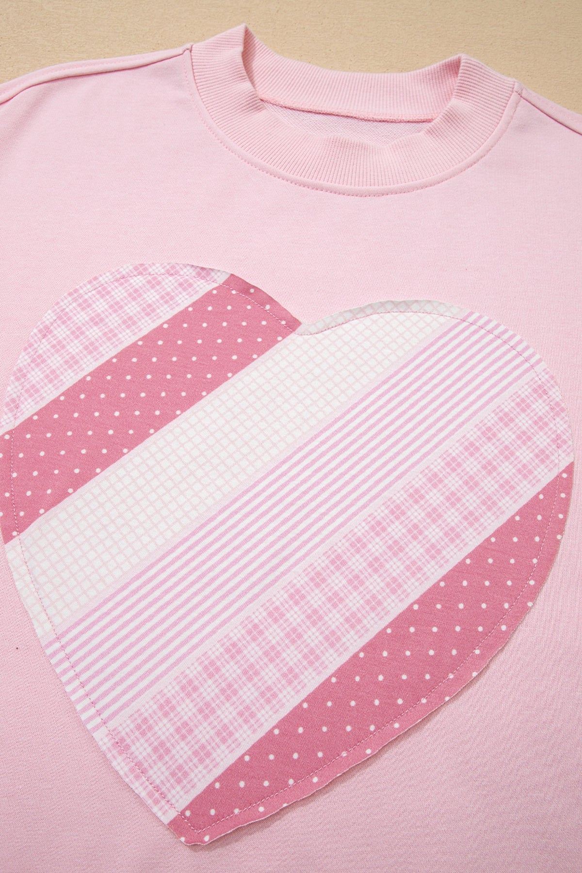 Threaded Pear Matilda Sweetheart Patchwork Oversize Sweatshirt
