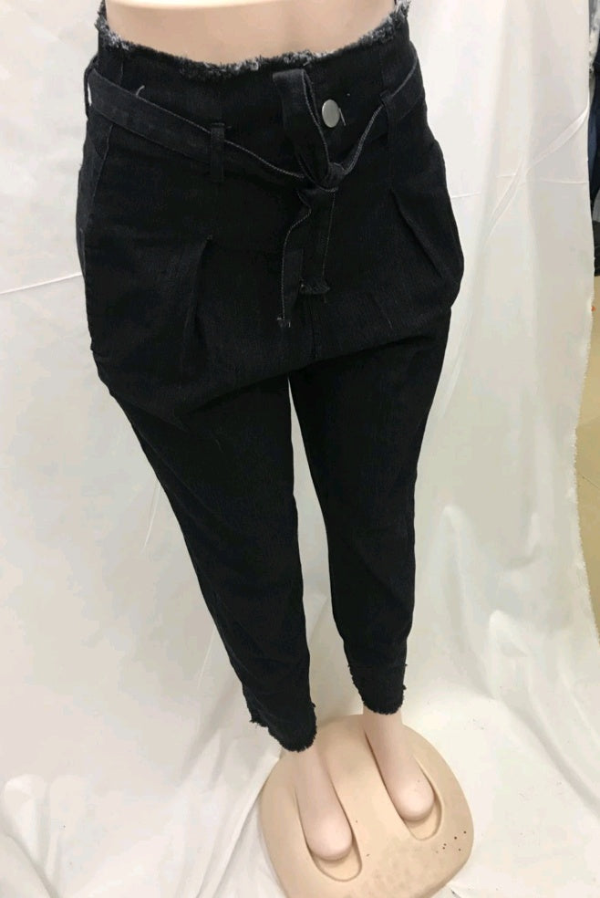 High-Waisted Washed Pencil Jeans | European & American Temperament Denim | Plus Size Slimming Stretch Pencil Pants | Spring Fashion Washed Denim for Women