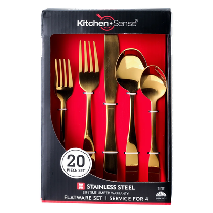 40 Piece Stainless Steel Silverware Set for 8