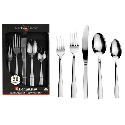 40 Piece Stainless Steel Silverware Set for 8