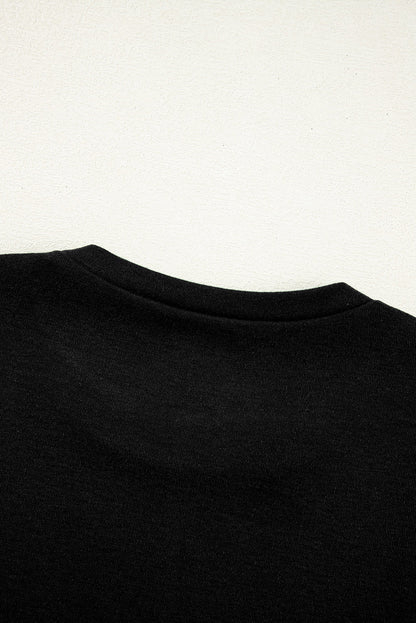 Threaded Pear Judith Solid Exposed Seam Long Sleeve Top