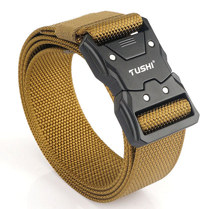 Quick Release Release Buckle Leisure Men's Leather Belt