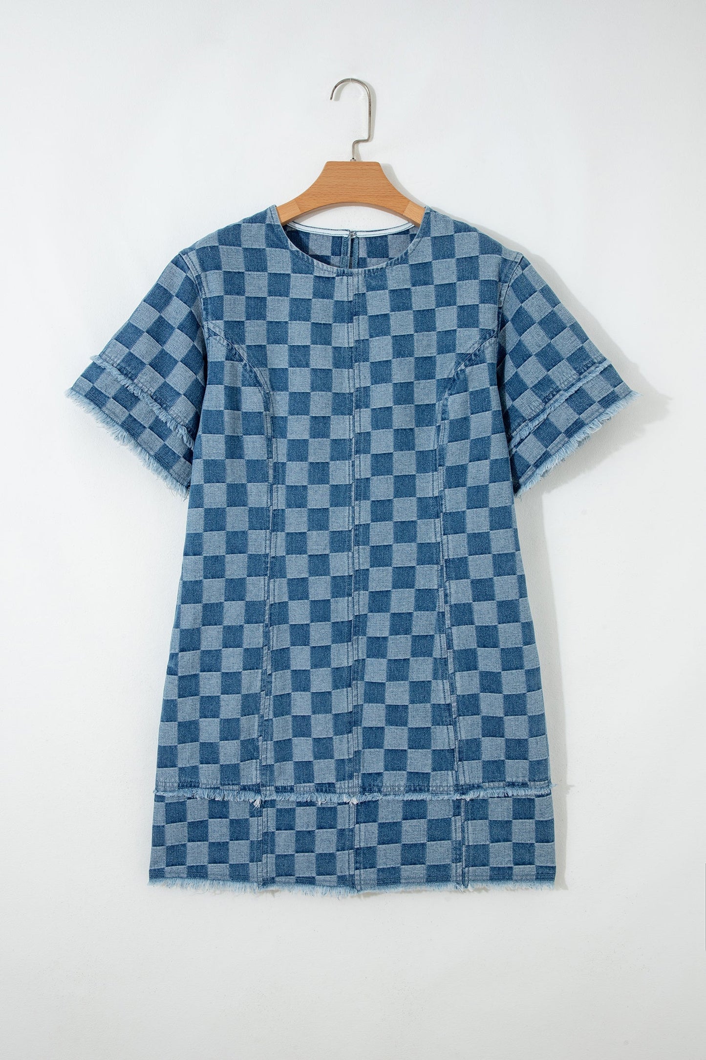 Threaded Pear Jessie Hem Checkered Mini Dress