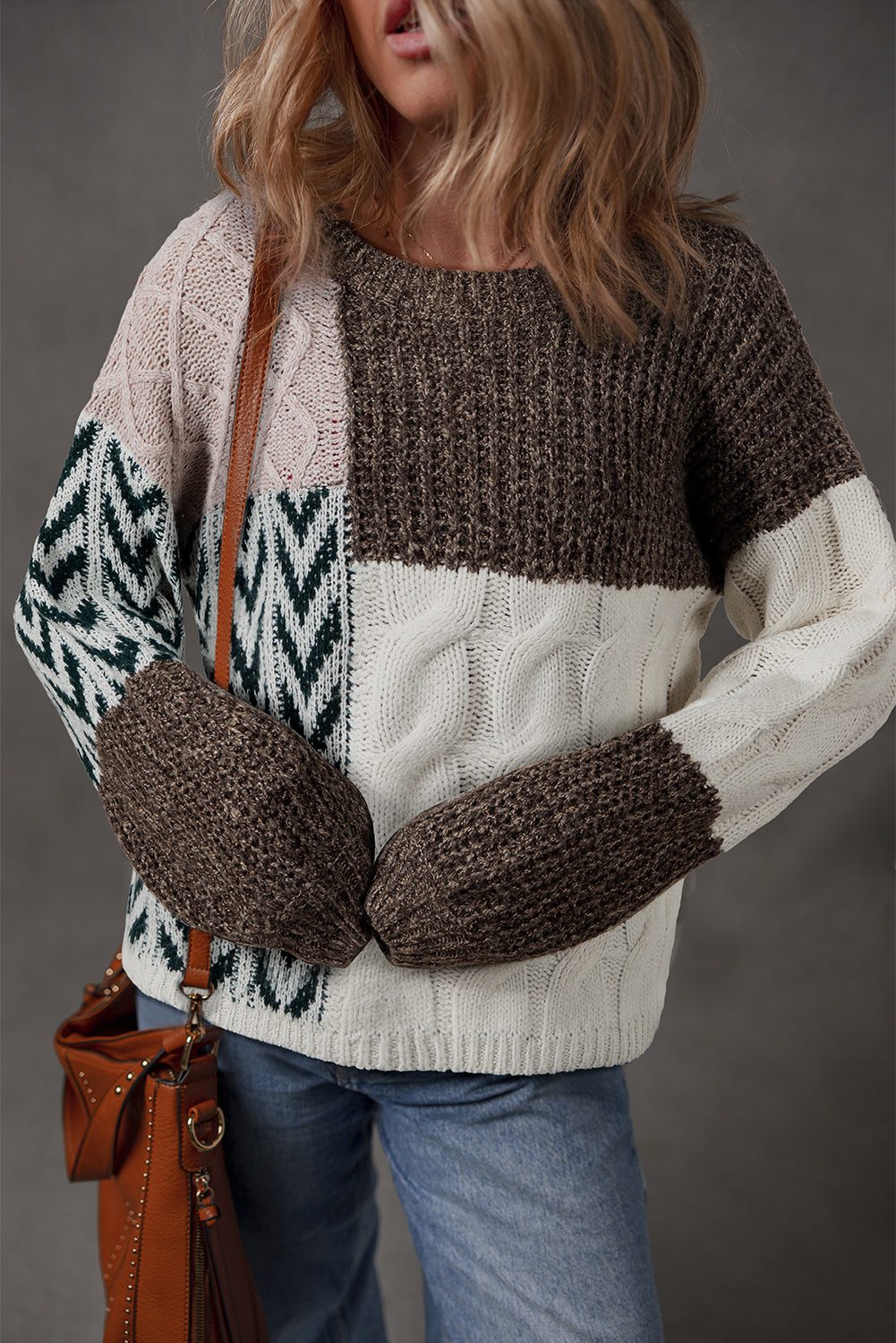 Threaded Pear Norah Knotted Loose Fit Sweater