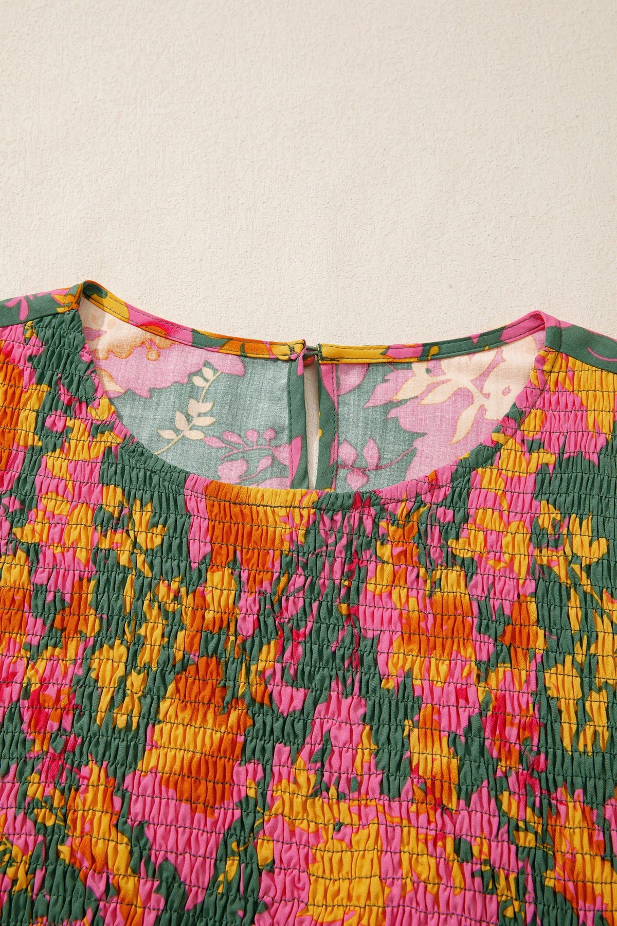 Threaded Pear Anna Smocked Ruffled Mini Dress