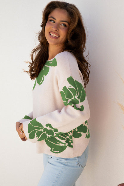Threaded Pear Beth Wide Sleeve Baggy Sweater