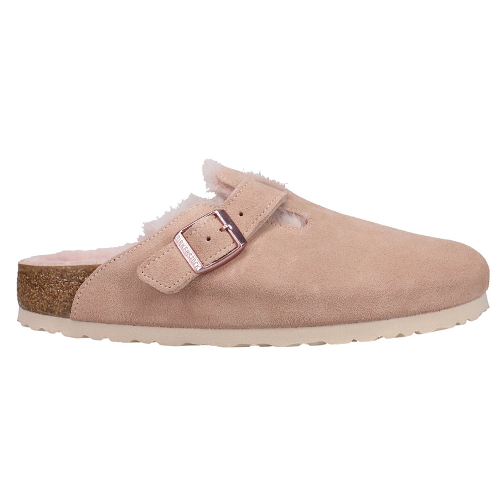 Birkenstock Unisex Boston Shearling Suede Leather Light Rose