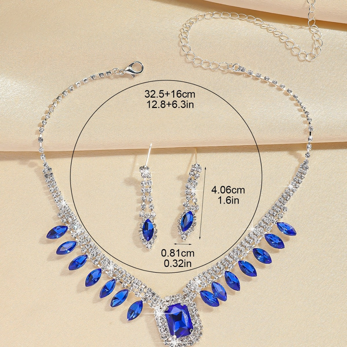 Women’s Banquet Elegant Necklace & Earring Suit | High-Sense Formal Jewelry Set | Trendy Minimalist Crystalline Evening Suit | Luxury-Label Statuesque Gala Accessory | 2026 High-Fashion Radiant Ceremony Essential