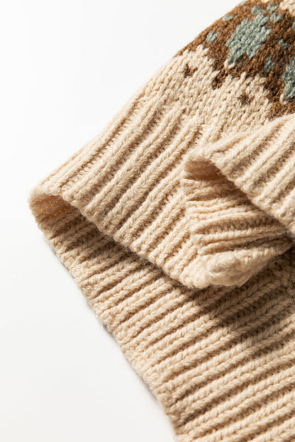 Threaded Pear Hana Pattern Knitted Cardigan Sweater