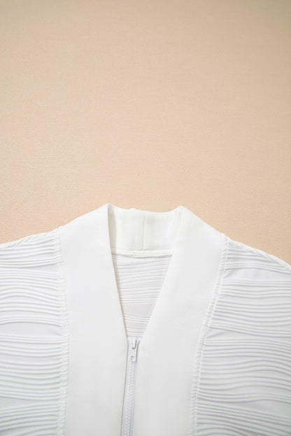 Threaded Pear Nyomi Color Textured Zip Pullover
