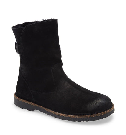 Birkenstock Uppsala Shearling Suede Leather Black