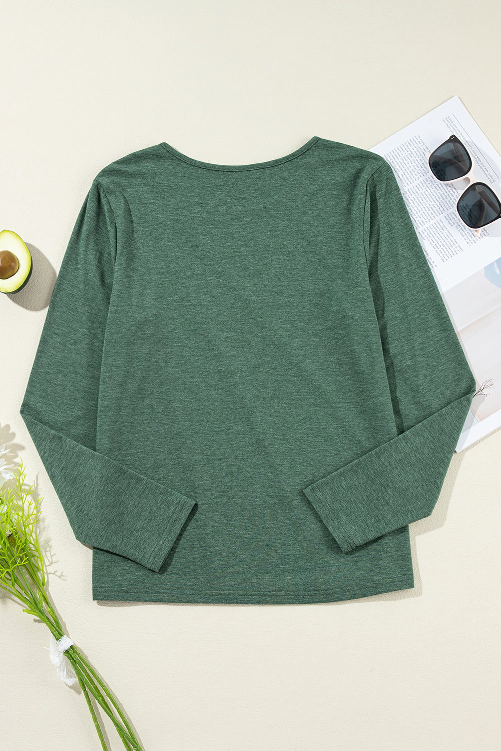 Threaded Pear Anna Asymmetric Seam Detail Long Sleeve Top