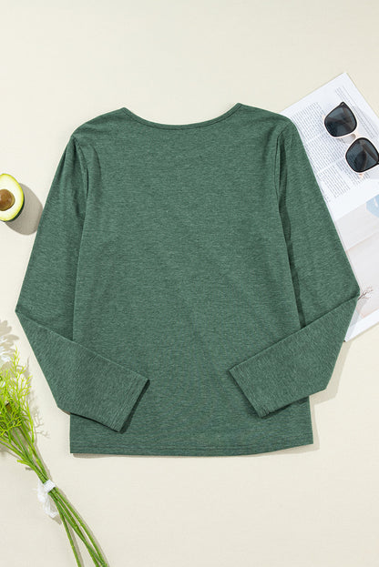 Threaded Pear Anna Asymmetric Seam Detail Long Sleeve Top