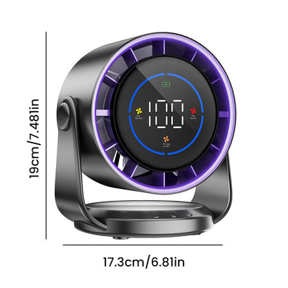 100-Speed Rechargeable Desk Fan