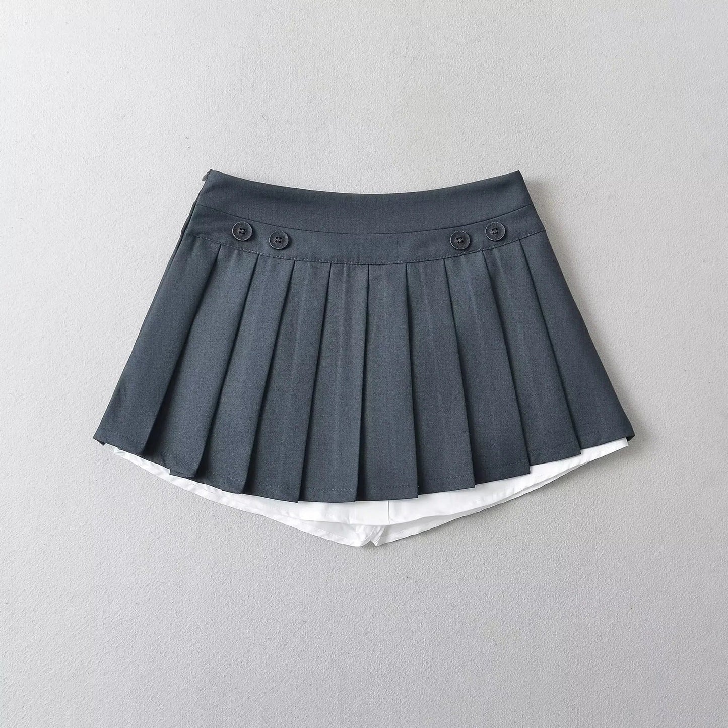 Fake two pleated dresses for women
