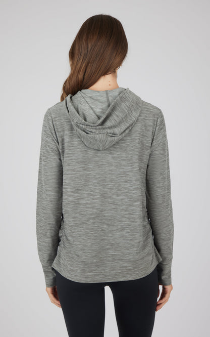 90 Degree by Reflex Maternity Heathered Lux Full Zip Jacket