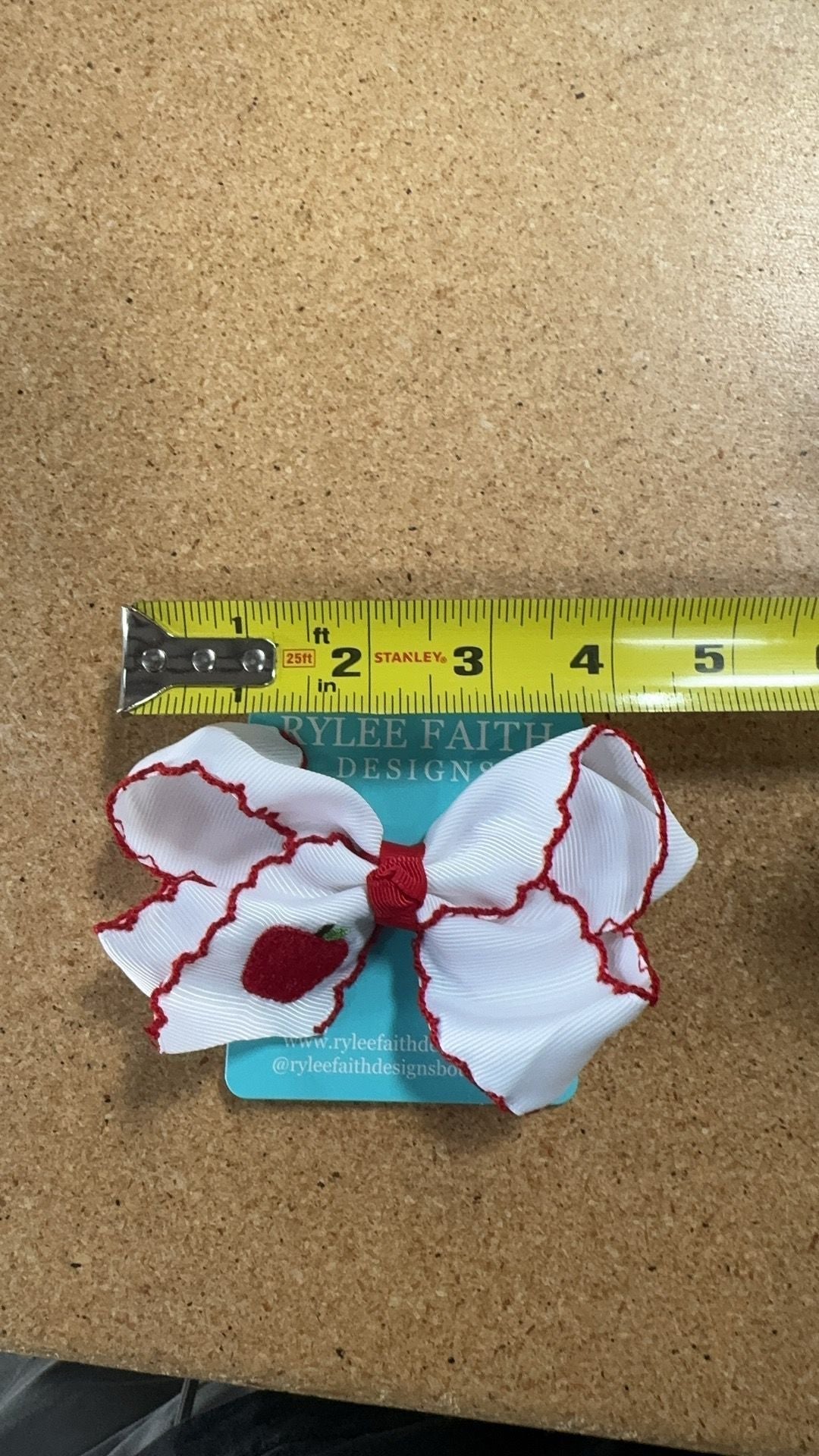 Back-to-school Apple Applique Girls Hairpin 4 Inches/6.25 inches