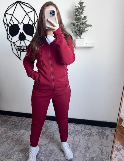 Constantly Varied Gear Rest Day Zip Up Sweatshirt - Dark Red
