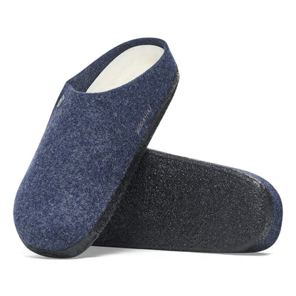 Birkenstock Zermatt Kids Shearling Wool Felt Dark Blue