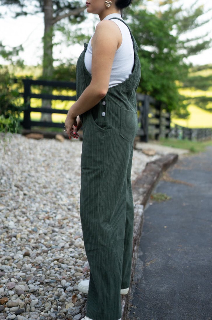 Threaded Pear Reya Pocketed Loose Fit Corduroy Overall