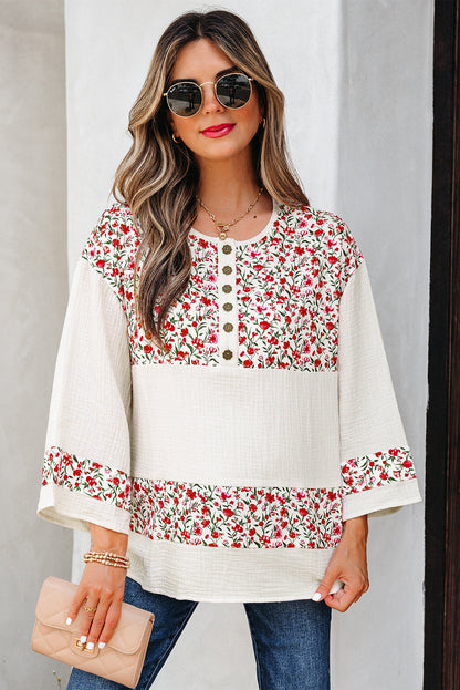 Threaded Pear Penny 3 4 Sleeve Blouse