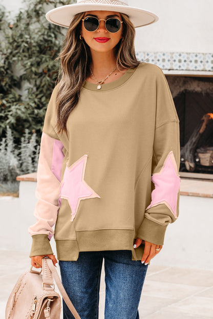 Threaded Pear Bern Hem Drop Shoulder Sweatshirt
