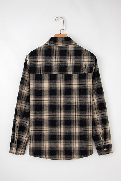 Threaded Pear Meredith Double Flap Brushed Shacket