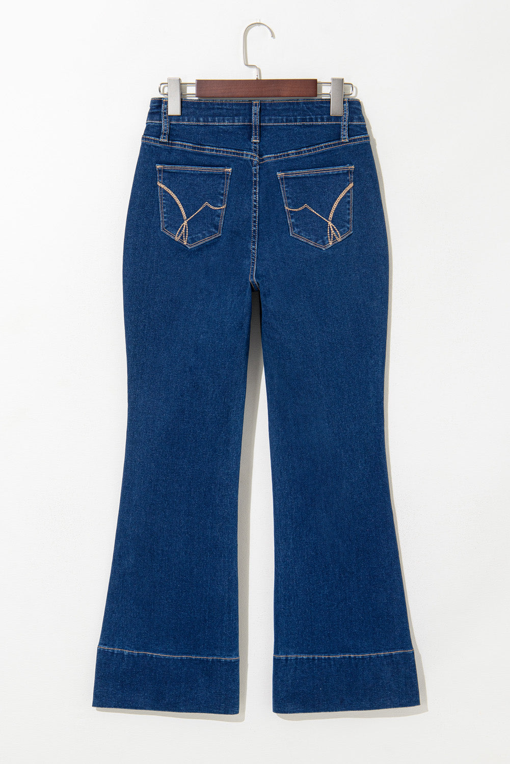 Threaded Pear Ayleen Center Seam Deep Wash Straight Jeans