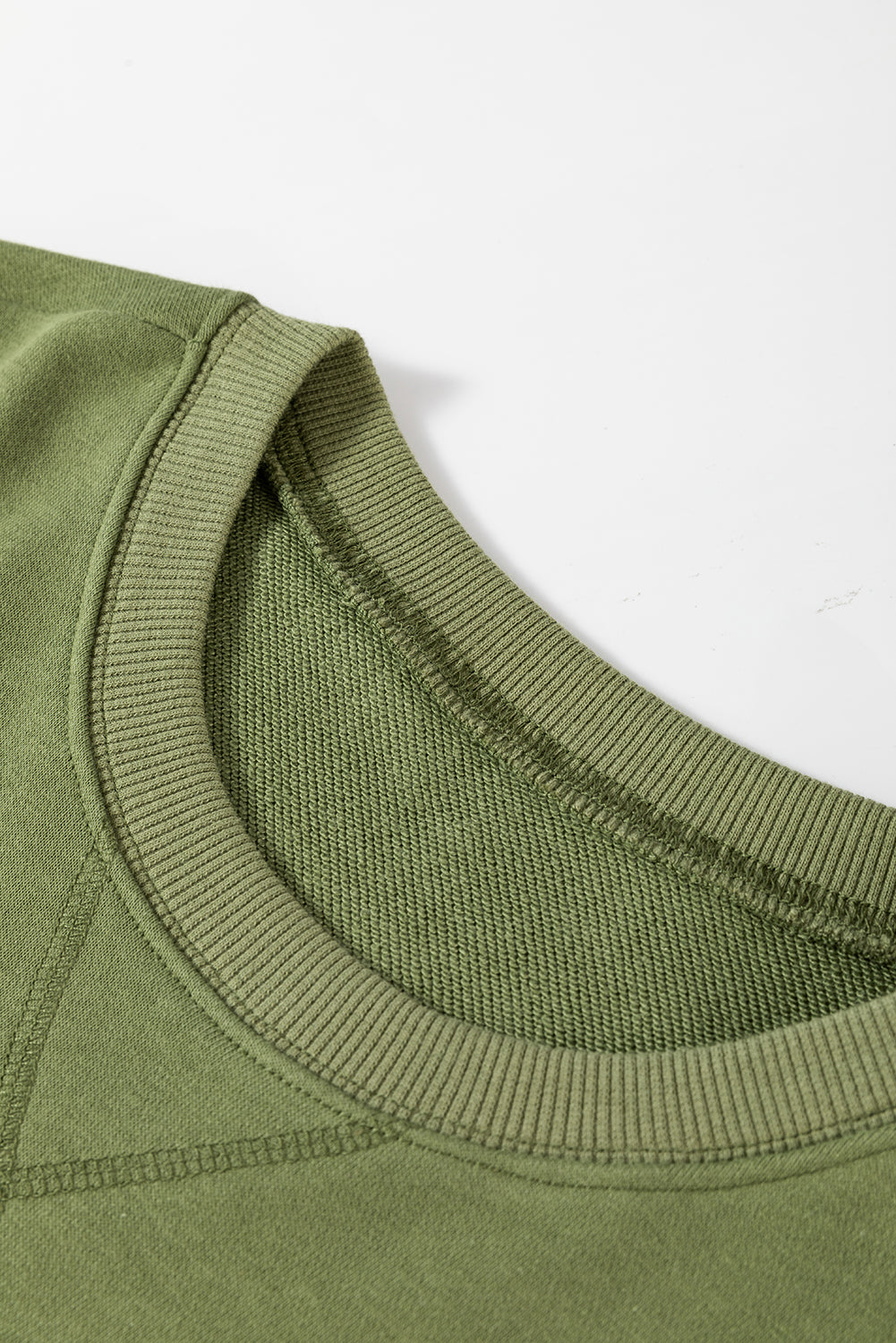 Threaded Pear Ainsley Crisscross Stitching Loose Sweatshirt