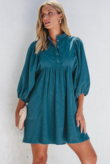 Threaded Pear Charlie Corduroy Button Dress
