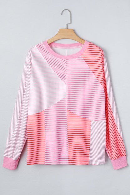 Threaded Pear Alondra Exposed Seam Casual Long Sleeve Top