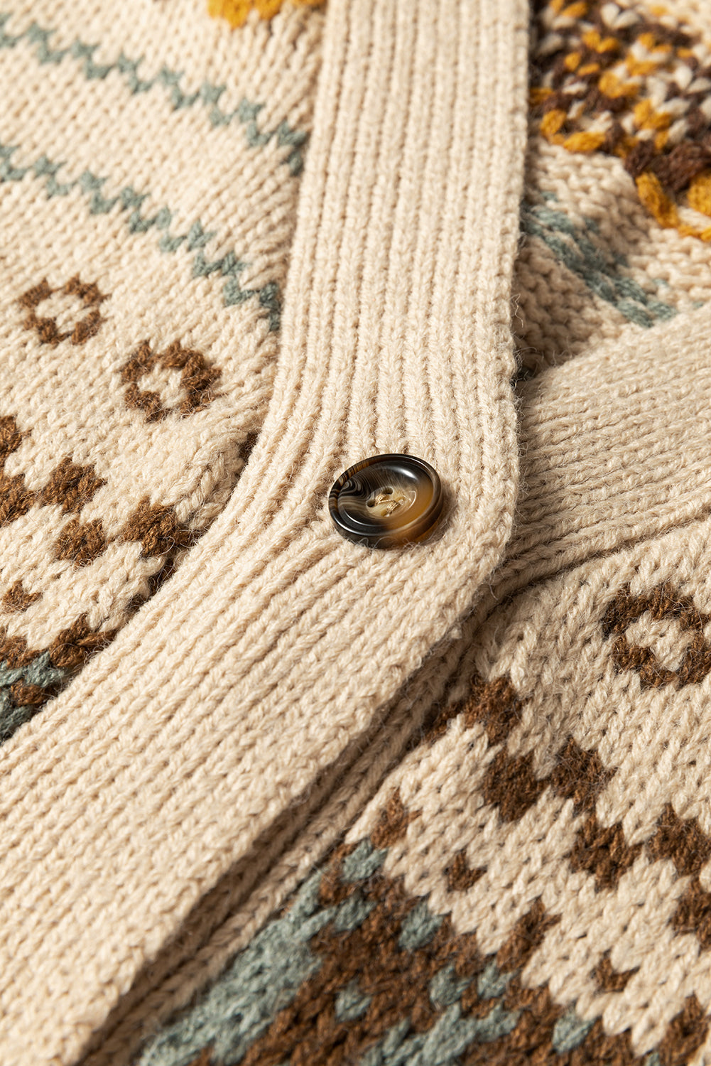 Threaded Pear Hana Pattern Knitted Cardigan Sweater