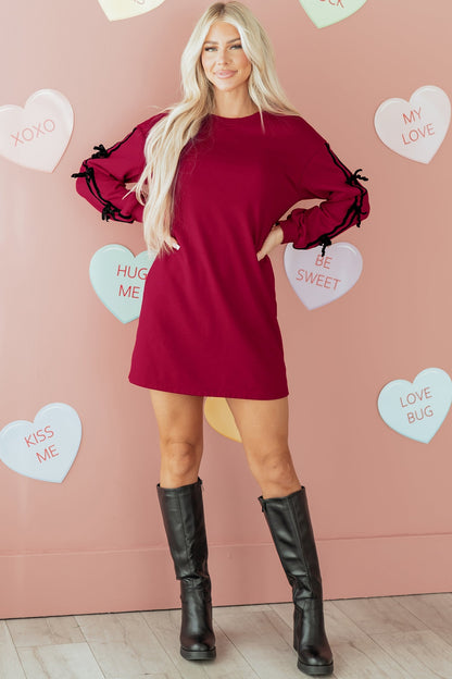 Threaded Pear Priscilla Drop Shoulder Sweatshirt Dress