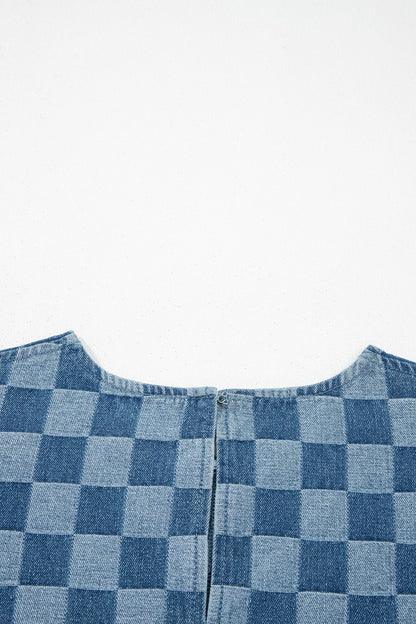 Threaded Pear Jessie Hem Checkered Mini Dress