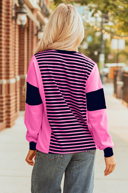 Threaded Pear Haven Stripe Loose Fit Long Sleeve Top